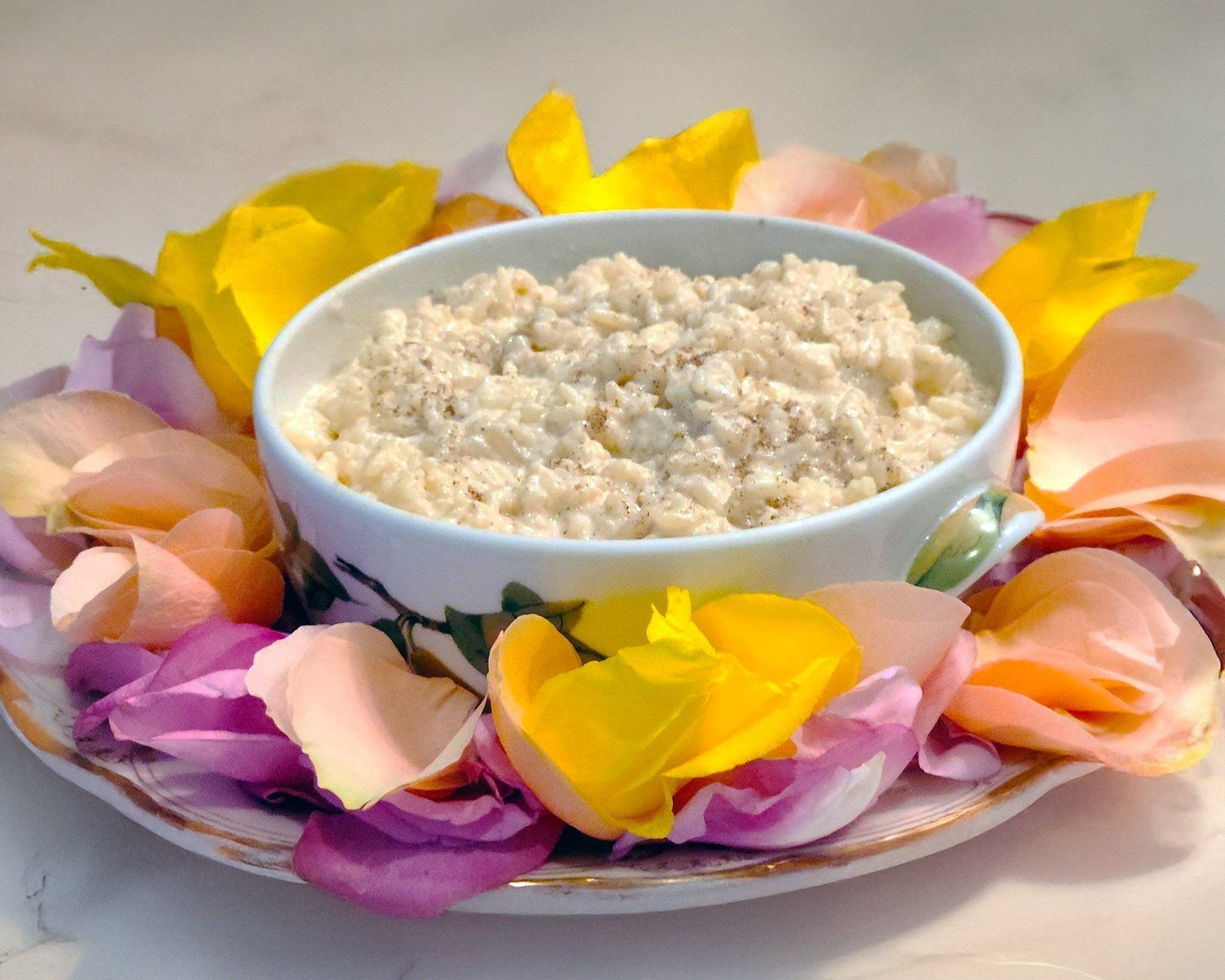 Pearls and Petals Rice Pudding