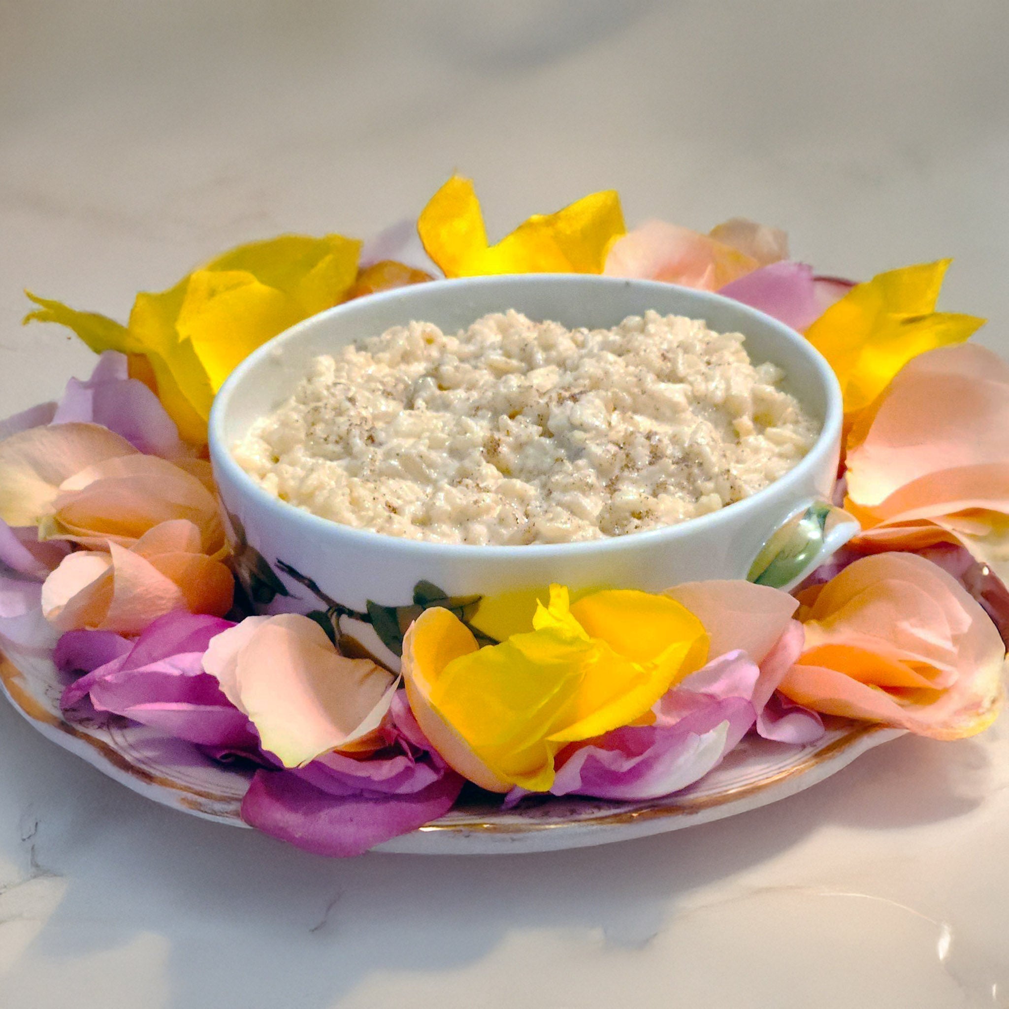 Pearls and Petals Rice Pudding