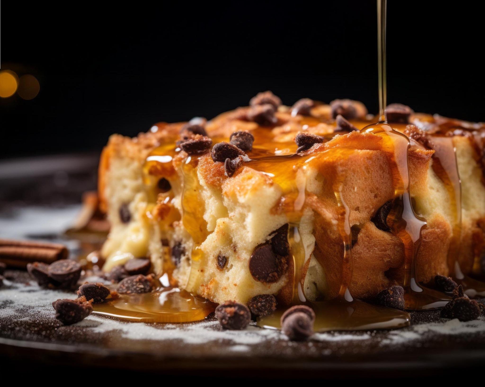 Goldswarm Honey French Brioche Bread Pudding with Chocolate