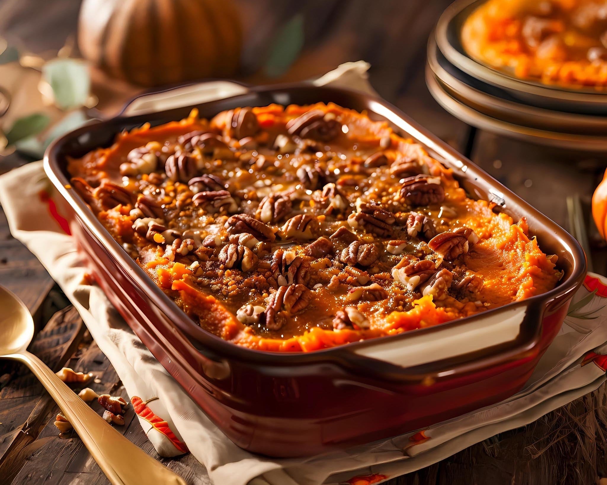 Goldswarm Honey Sweet Potato Mash with Candied Pecans