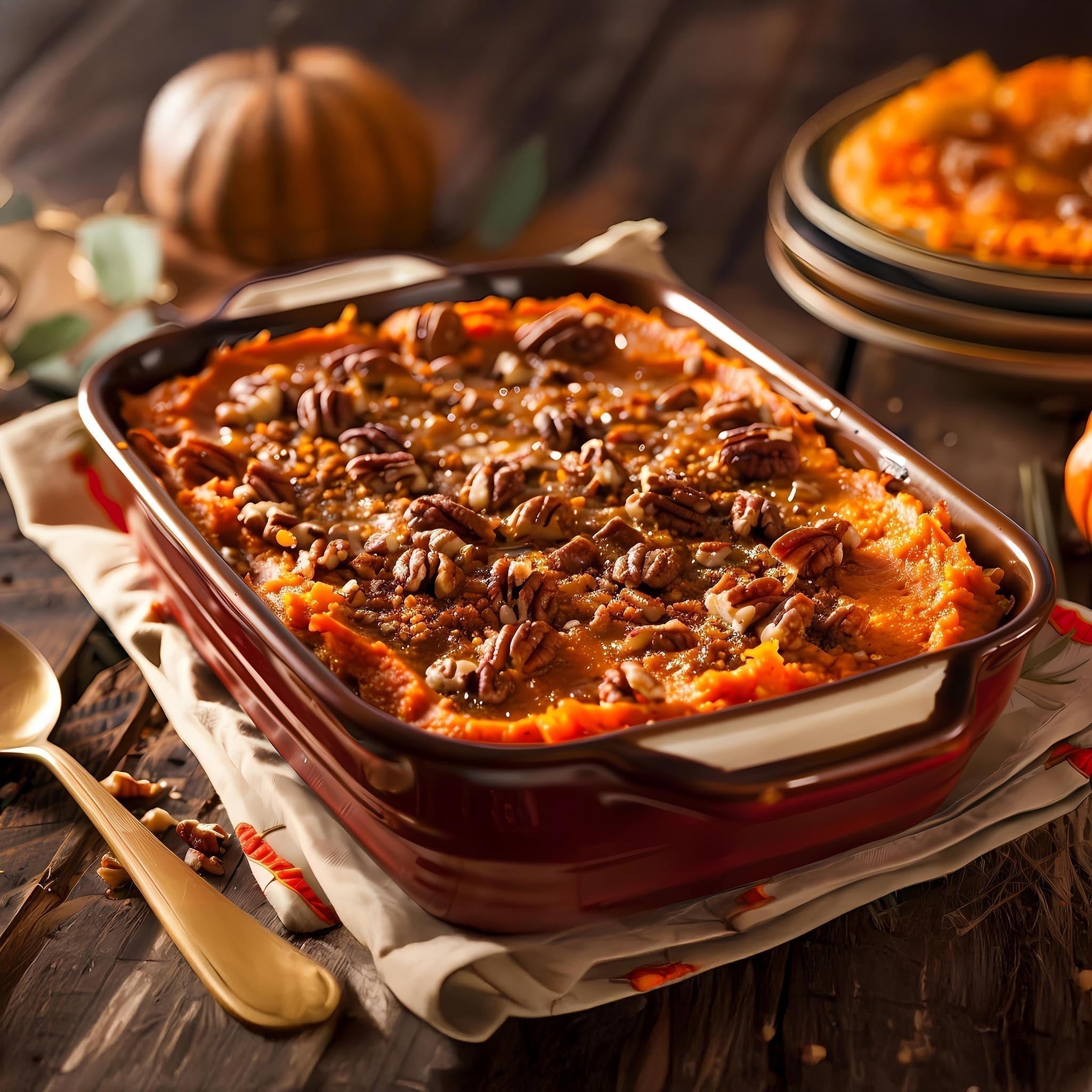 Goldswarm Honey Sweet Potato Mash with Candied Pecans Recipe