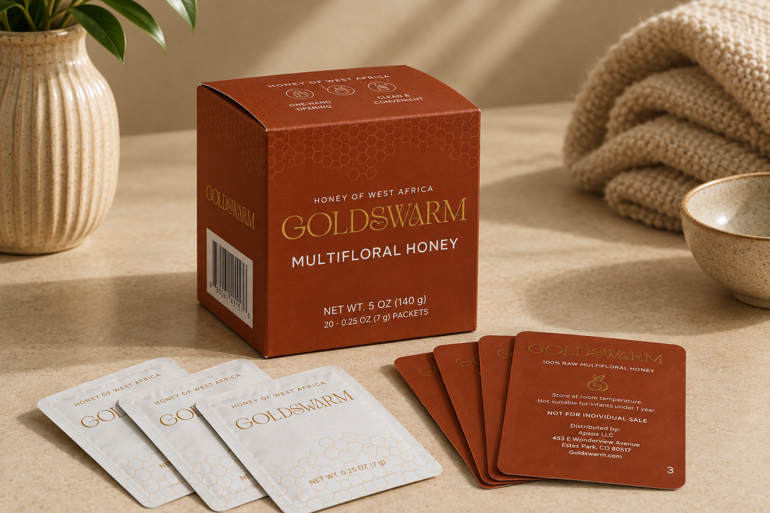 Raw Honey To Go Packets
